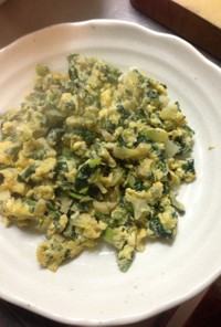 ター菜(緑菜で可)の卵とじ