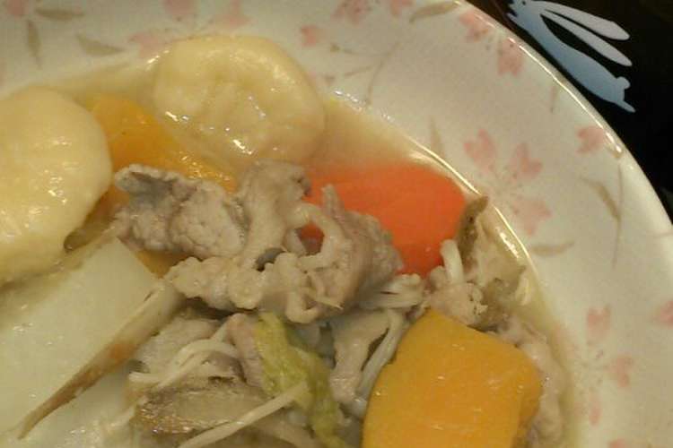 かぼちゃのほうとう風鍋 すいとん入り レシピ 作り方 By うゆさくら クックパッド 簡単おいしいみんなのレシピが360万品