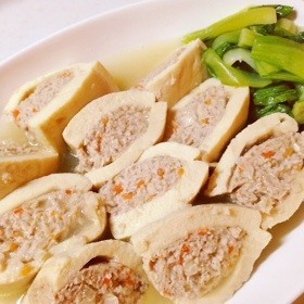 高野豆腐の肉詰め煮