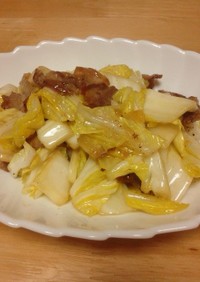 中華風カリカリ豚バラ肉の白菜炒め