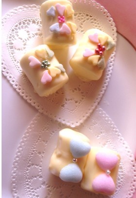 ホワイトデーに簡単マシュマロデコチョコ*