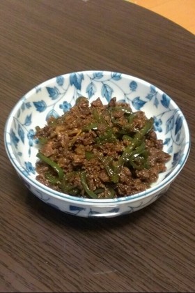 牛肉とピーマンの甘辛煮