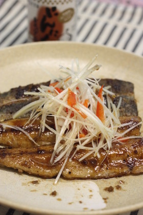 ドレッシングで鰯のかば焼き
