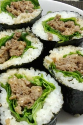牛肉で♥かんたん恵方巻き