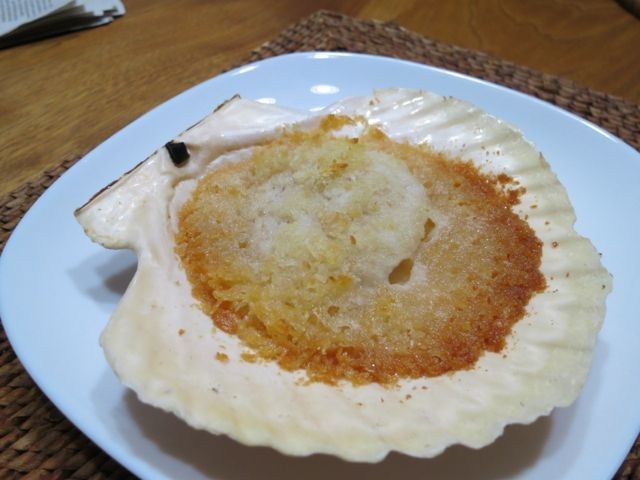 天然ホタテ貝のパン粉焼きの画像
