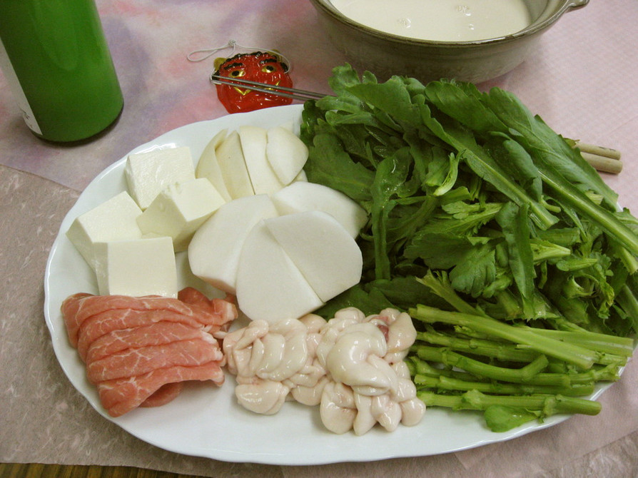 金沢春菊(加賀野菜)の豆乳シャブシャブの画像