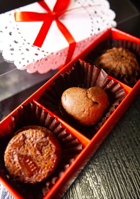 バレンタイン大量生産!プチ生チョコケーキ