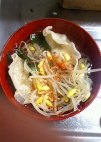 １月２１日晩飯　【餃子スープ】