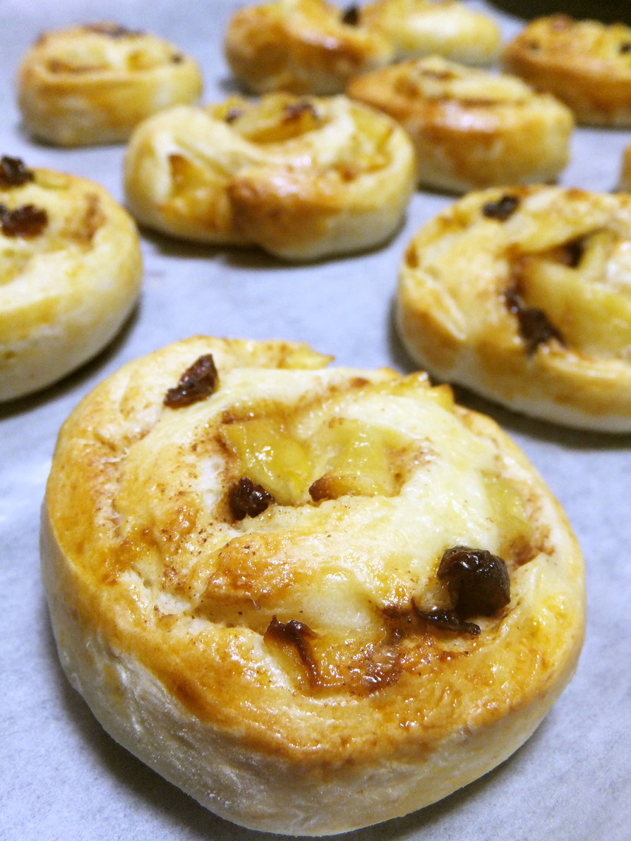 揚げシナモンロールアップルターンオーバーのレシピ