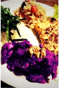 簡単☆紫芋とクリームチーズのサラダ☆