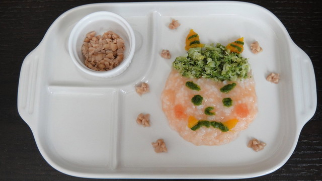 離乳食中期 節分 赤鬼 豆まきプレート レシピ 作り方 By ｙｕｋｉ０６１１ クックパッド 簡単おいしいみんなのレシピが366万品