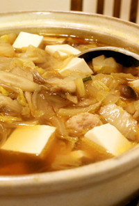 【めんつゆで】鍋風スープ
