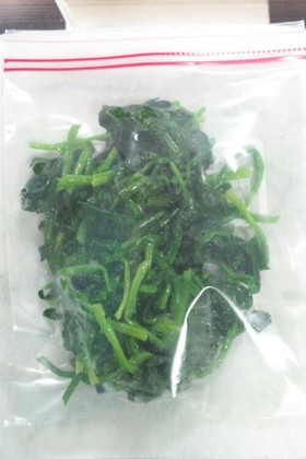 ほうれん草のパラパラ冷凍保存