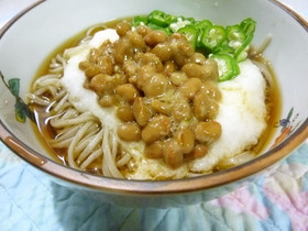 とろろ納豆そば