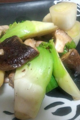 福岡野菜つぼみ菜のガリバタ炒め