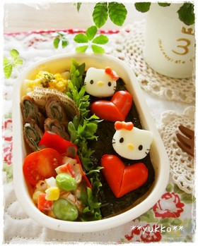*バレンタインに❤キティちゃんのお弁当*