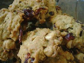 オートミールクランベリーホワイトチョコレートチャンククッキーのレシピ