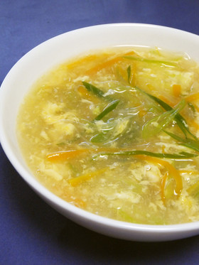 ヘルシー☆長ネギと春雨の酸辣湯(麺)