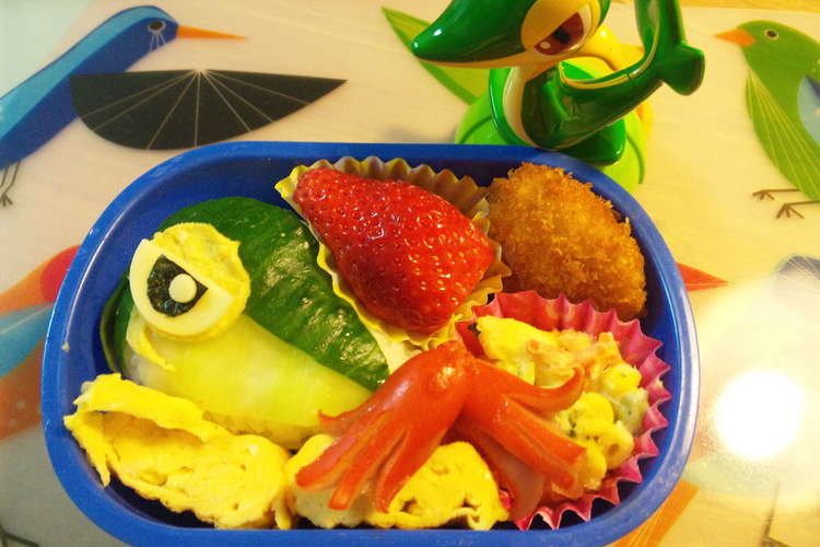 ポケモンツタージャお弁当 レシピ 作り方 By じょうちゃろう クックパッド