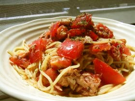 爽!深!辛!完熟トマトの盛夏冷パスタ♪