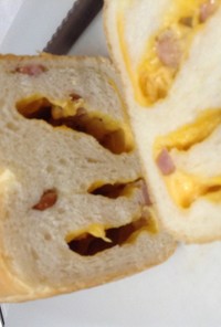 パナソニックのハーフ食パン型を使って。