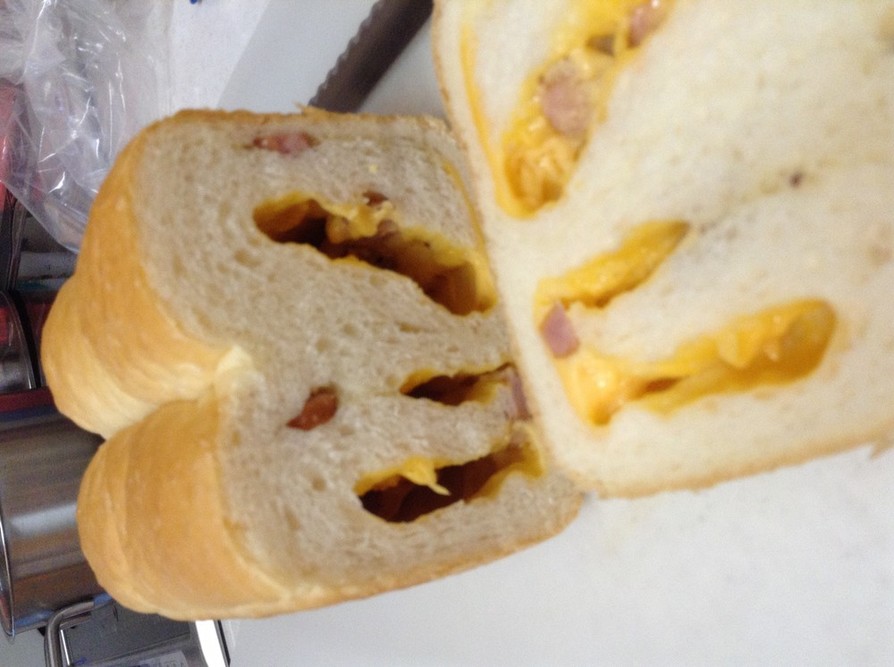 パナソニックのハーフ食パン型を使って。の画像