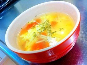 生姜で元気♪生姜とトマトと卵のスープの画像