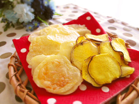 レンジで簡単♡揚げないポテトチップス