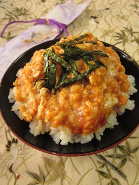 絶品☆コチュジャン入り酒かす卵丼