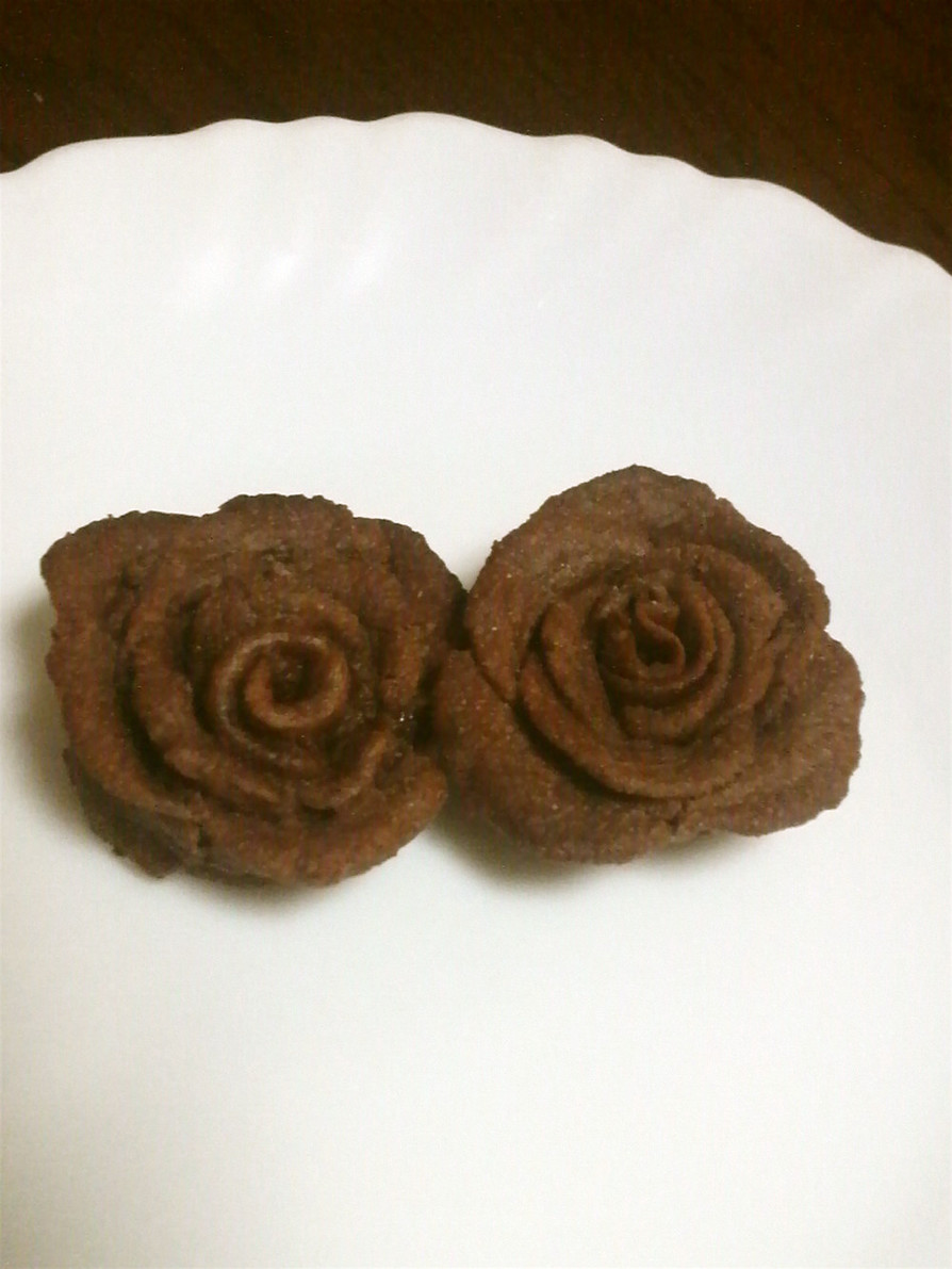 薔薇のココアクッキーの画像