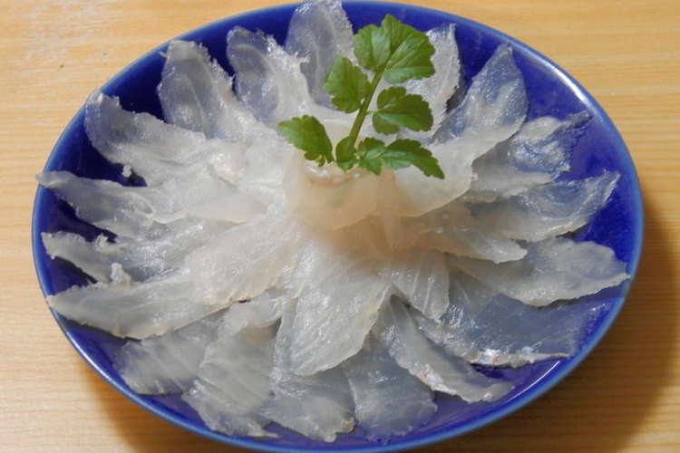 ウマヅラハギ薄造り 魚と肝の下拵え付き レシピ 作り方 By と る クックパッド