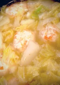 鶏団子と春雨のスープ♡