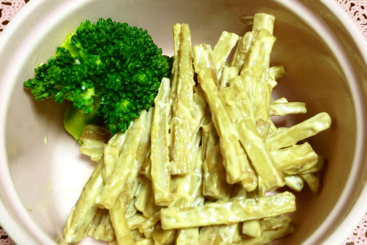 梅マヨ ゴボウサラダ アク抜き不要 レシピ 作り方 By かんちゅ クックパッド