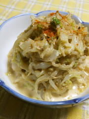 もやしと白菜のごまマヨ和えの写真