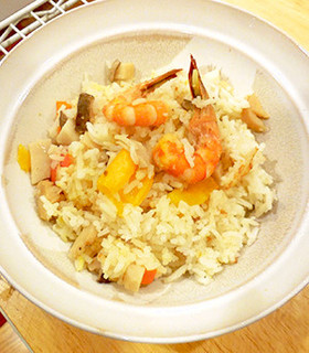 塩レモンDEパエリア風炊き込みご飯