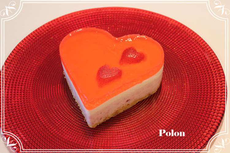 バレンタインにハートのストロベリーケーキ レシピ 作り方 By Polon0122 クックパッド