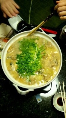２月１４日晩飯　【石狩鍋】の画像
