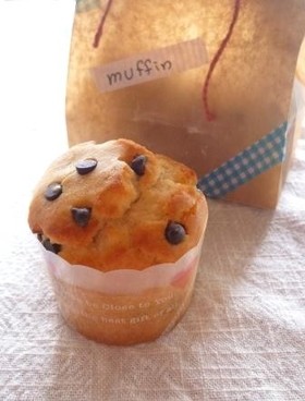 混ぜて焼くだけ米粉のチョコチップマフィン