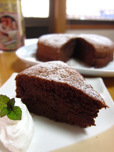 スフレチョコレートケーキの写真