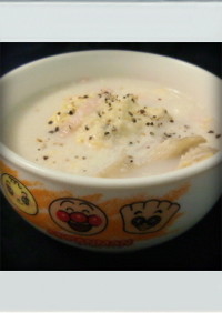 ■簡単鍋■豆腐舞茸チーズ豆乳スープ減量昼