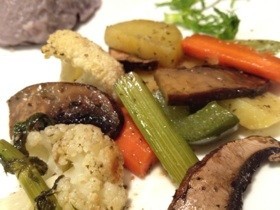野菜とウェットハーブのオーブン焼きの画像