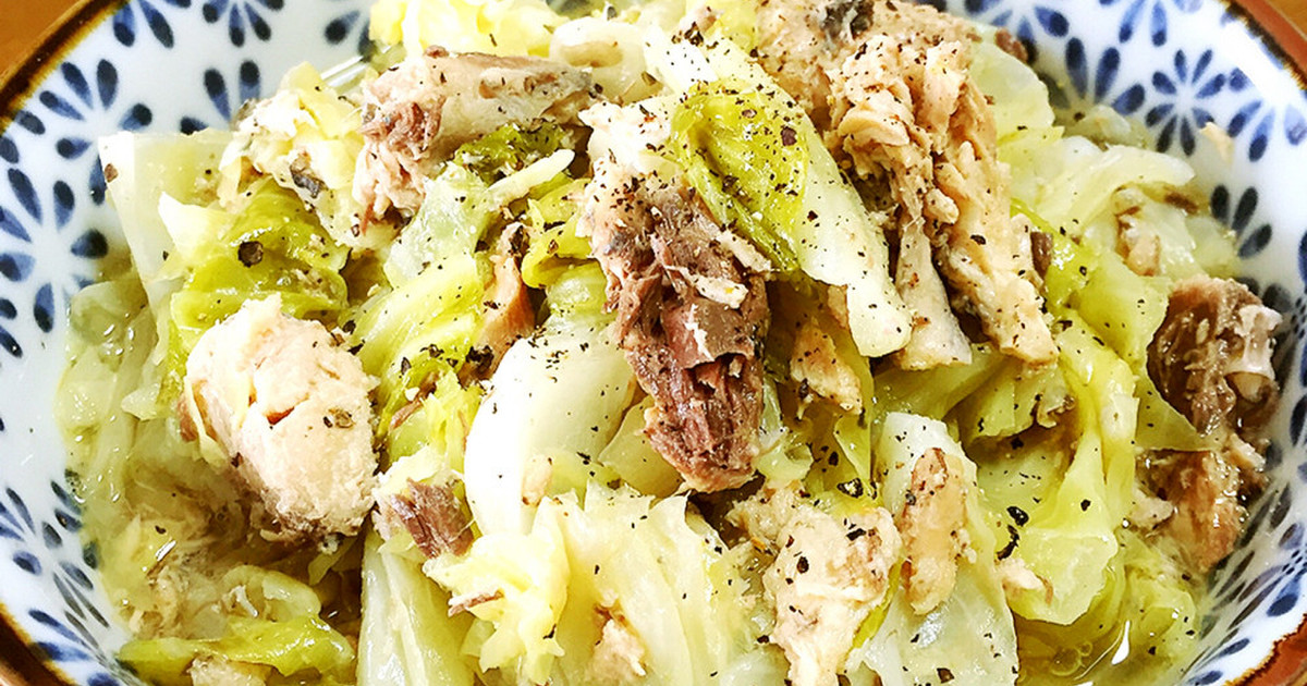 鯖水煮缶 キャベツ