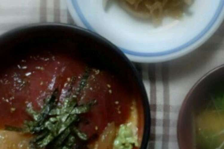 マグロとカレイの漬けとろろ丼 レシピ 作り方 By Kumotuki クックパッド 簡単おいしいみんなのレシピが361万品