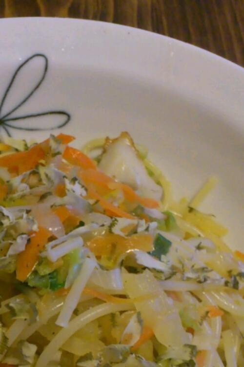 白菜と生姜のパスタの画像