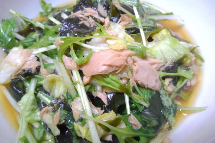 わかめ水菜ツナの中華風サラダ レシピ 作り方 By Papico 72 クックパッド