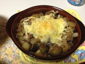 ナスとたっぷり野菜の味噌チーズ焼きの画像