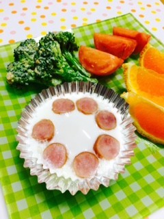 お弁当に✿お花の目玉焼き