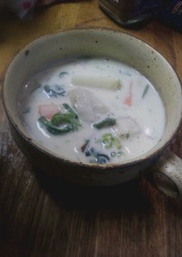 クリーミー♡たっぷり野菜の味噌牛乳スープ