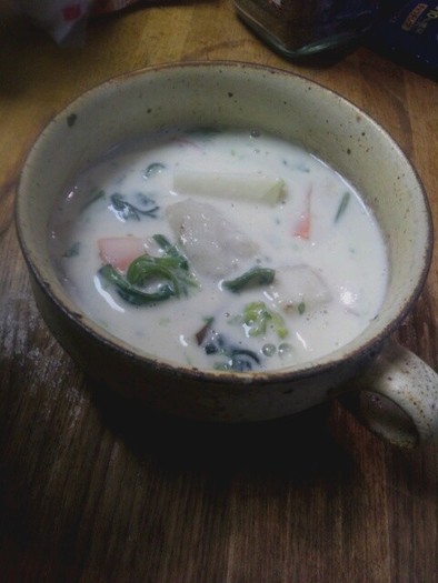 クリーミー♡たっぷり野菜の味噌牛乳スープの写真