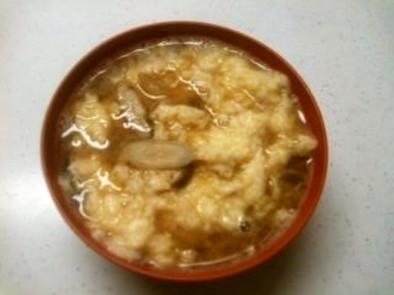 山の芋の味噌汁の写真